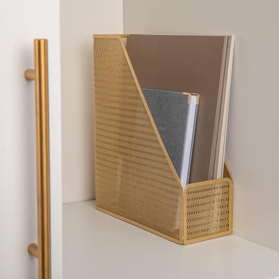 Ryder Mesh Metal Single Slot Magazine File Holder, Desktop Organizer, 9.75 x 3.75 x 11.5 - View 2