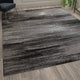 Grey,8' x 10' |#| Abstract Style Accent Area Rug -Gray Scraped Pattern - 8' x 10'