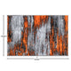 Orange,2' x 3' |#| Abstract Style Accent Area Rug - Orange & Gray Scraped Pattern - 2' x 3'
