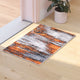 Orange,2' x 3' |#| Abstract Style Accent Area Rug - Orange & Gray Scraped Pattern - 2' x 3'
