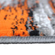 Orange,2' x 3' |#| Abstract Style Accent Area Rug - Orange & Gray Scraped Pattern - 2' x 3'
