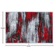 Red,2' x 3' |#| Abstract Style Accent Area Rug - Red & Gray Scraped Pattern - 2' x 3'