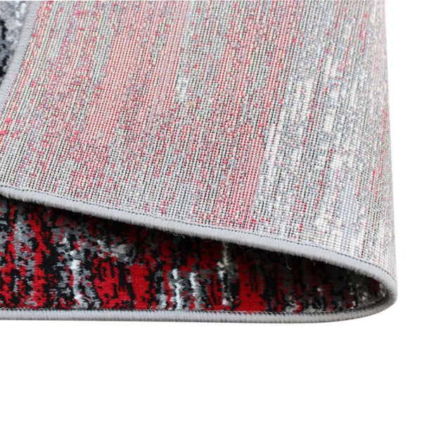 Purple,5' x 7' |#| Abstract Style Accent Area Rug - Purple & Gray Scraped Pattern - 5' x 7'