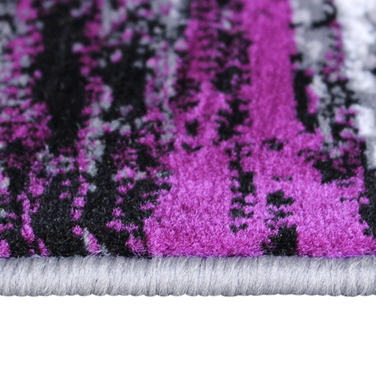 Purple,5' x 7' |#| Abstract Style Accent Area Rug - Purple & Gray Scraped Pattern - 5' x 7'