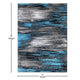 Blue,8' x 10' |#| Abstract Style Accent Area Rug - Blue & Gray Scraped Pattern - 8' x 10'