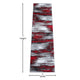 Red,2' x 7' |#| Abstract Style Accent Area Rug - Orange & Gray Scraped Pattern - 2' x 7'