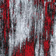 Red,2' x 7' |#| Abstract Style Accent Area Rug - Orange & Gray Scraped Pattern - 2' x 7'