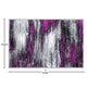 Purple,2' x 3' |#| Abstract Style Accent Area Rug - Purple & Gray Scraped Pattern - 2' x 3'