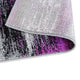 Purple,2' x 3' |#| Abstract Style Accent Area Rug - Purple & Gray Scraped Pattern - 2' x 3'