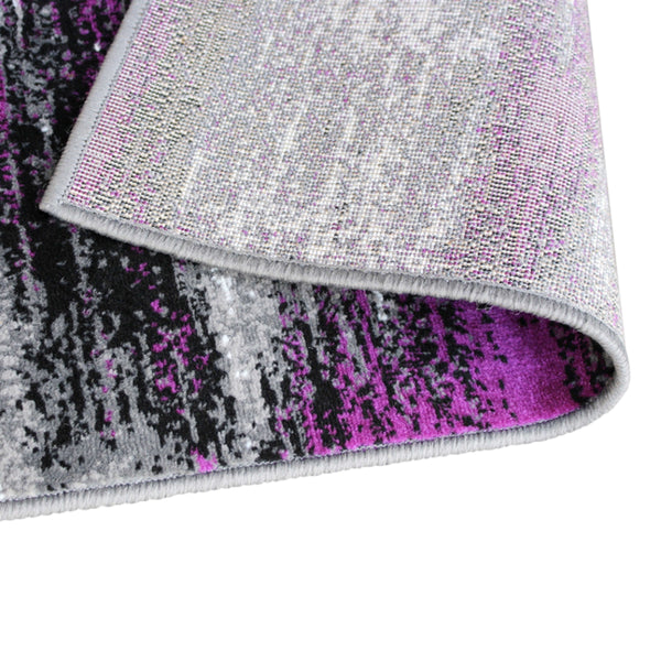Grey,6' x 9' |#| Abstract Style Accent Area Rug - Gray Scraped Pattern - 6' x 9'