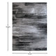 Grey,6' x 9' |#| Abstract Style Accent Area Rug - Gray Scraped Pattern - 6' x 9'