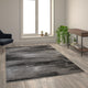 Grey,6' x 9' |#| Abstract Style Accent Area Rug - Gray Scraped Pattern - 6' x 9'
