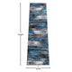 Blue,2' x 7' |#| Abstract Style Accent Area Rug - Blue Scraped Pattern - 2' x 7'