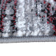 Red,5' x 7' |#| Abstract Style Accent Area Rug - Red & Gray Scraped Pattern - 5' x 7'