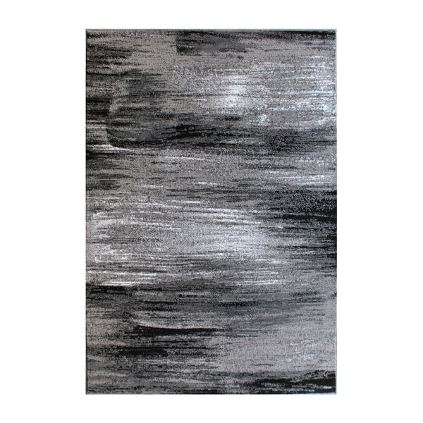Grey,5' x 7' |#| Abstract Style Accent Area Rug - Gray Scraped Pattern - 5' x 7'