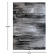 Grey,5' x 7' |#| Abstract Style Accent Area Rug - Gray Scraped Pattern - 5' x 7'