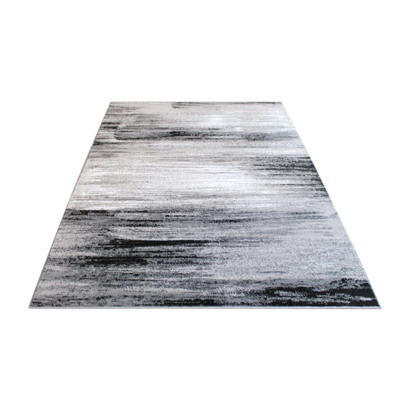 Turquoise,6' x 9' |#| Abstract Style Accent Area Rug - Turquoise & Gray Scraped Pattern - 6' x 9'