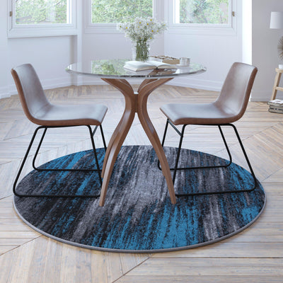 Rylan Collection Abstract Pattern Area Rug - Olefin Rug with Jute Backing - Living Room, Bedroom, & Entryway - View 2