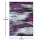 Purple,8' x 10' |#| Abstract Style Accent Area Rug - Purple & Gray Scraped Pattern - 8' x 10'