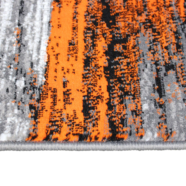 Turquoise,2' x 7' |#| Abstract Style Accent Area Rug - Turquoise & Gray Scraped Pattern - 2' x 7'