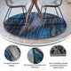 Blue,5' Round |#| Abstract Style Accent Area Rug - Scraped Pattern - Blue & Gray - 5' x 5' Round
