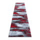 Red,2' x 10' |#| Abstract Style Accent Area Rug - Red & Gray Scraped Pattern - 2' x 10'