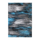 Blue,5' x 7' |#| Abstract Style Accent Area Rug - Blue Scraped Pattern - 5' x 7'