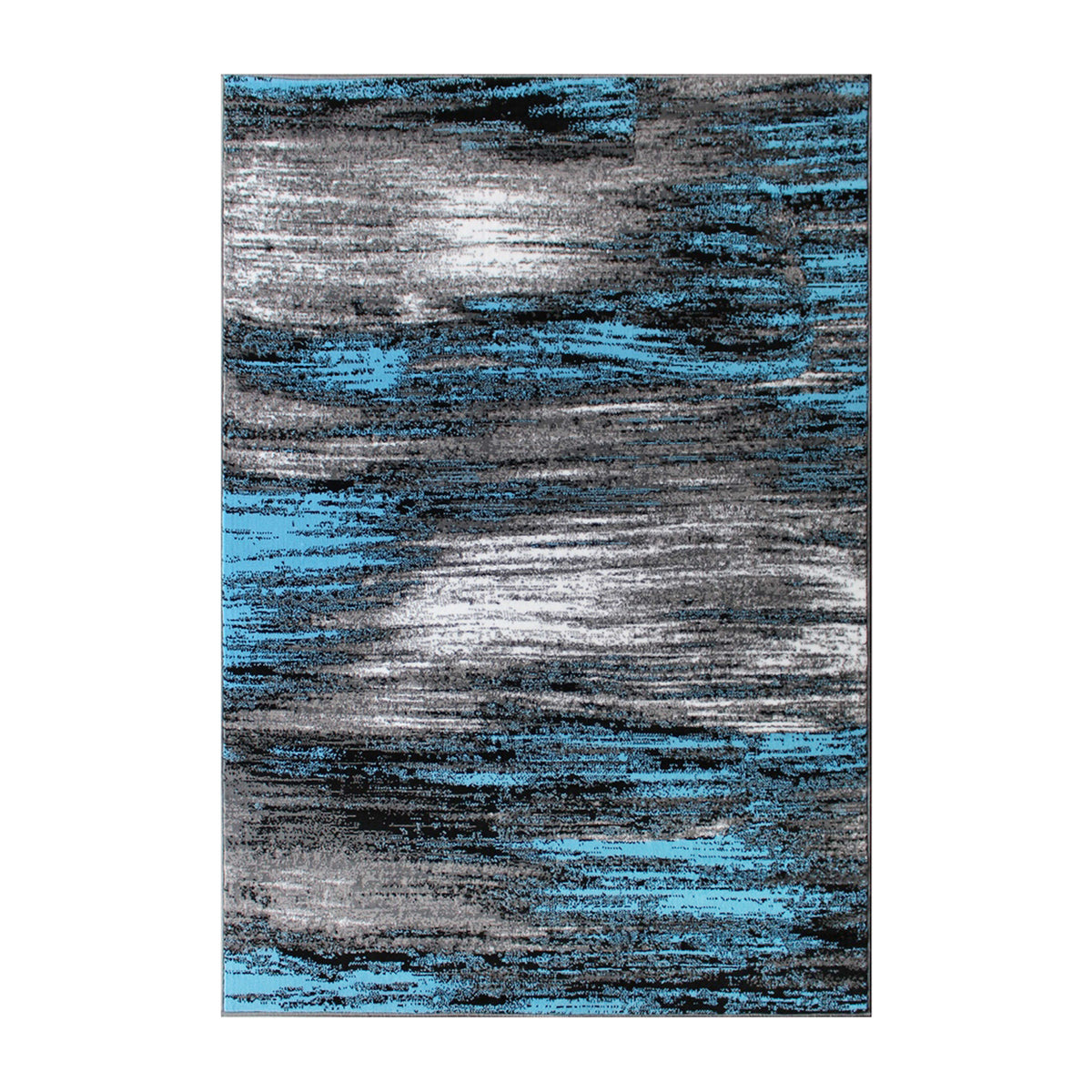 Blue,5' x 7' |#| Abstract Style Accent Area Rug - Blue Scraped Pattern - 5' x 7'