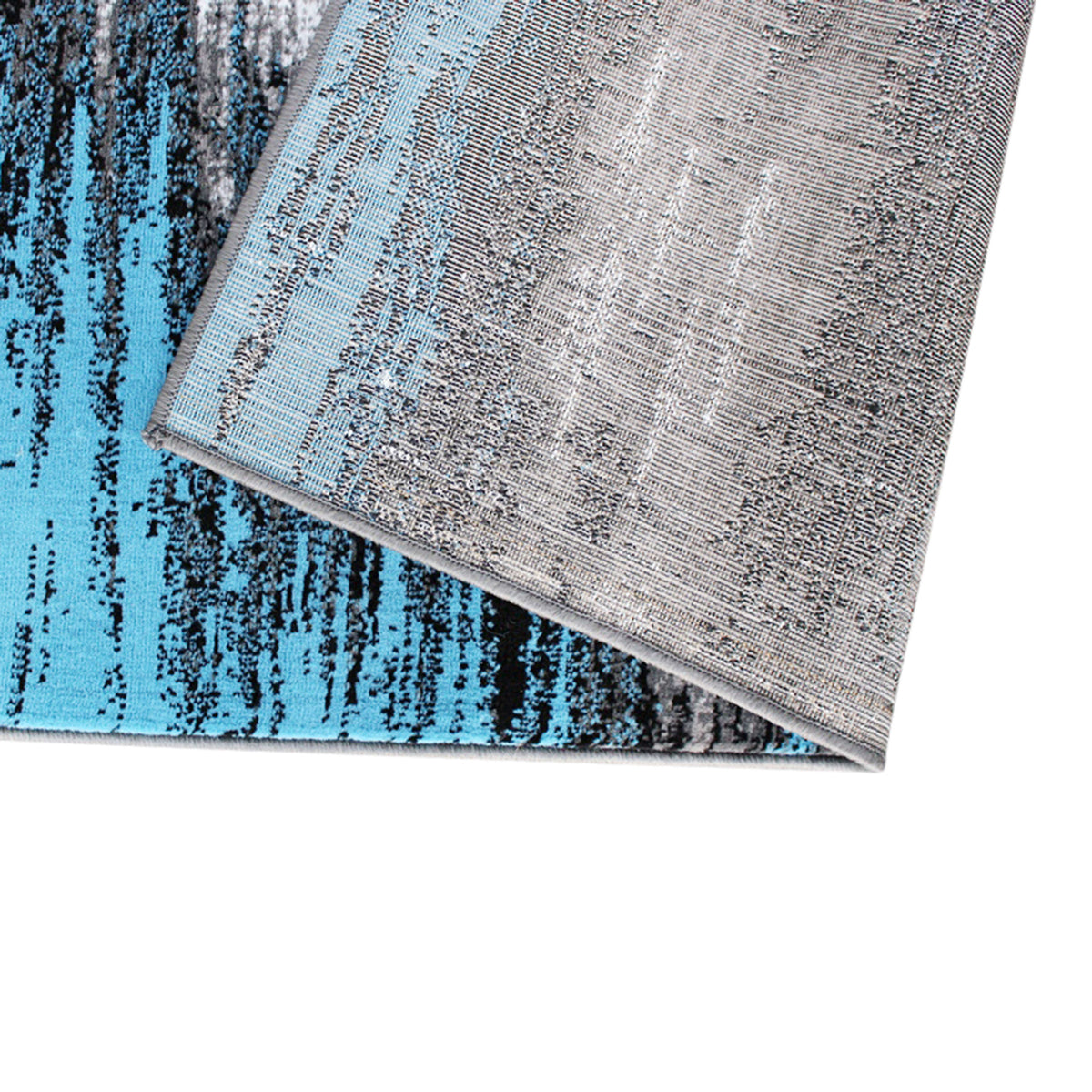 Blue,5' x 7' |#| Abstract Style Accent Area Rug - Blue Scraped Pattern - 5' x 7'
