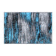 Blue,2' x 3' |#| Abstract Style Accent Area Rug - Blue Scraped Pattern - 2' x 3'