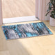 Blue,2' x 3' |#| Abstract Style Accent Area Rug - Blue Scraped Pattern - 2' x 3'