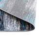 Blue,2' x 3' |#| Abstract Style Accent Area Rug - Blue Scraped Pattern - 2' x 3'