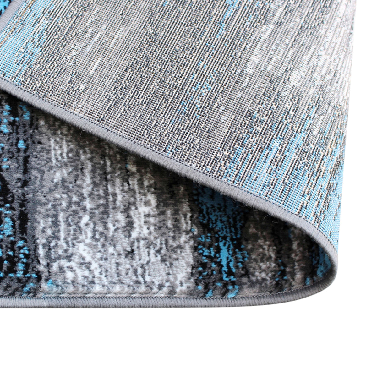 Blue,2' x 3' |#| Abstract Style Accent Area Rug - Blue Scraped Pattern - 2' x 3'