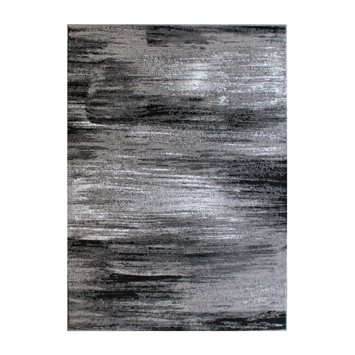 Grey,8' x 10' |#| Abstract Style Accent Area Rug -Gray Scraped Pattern - 8' x 10'