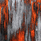 Orange,8' x 10' |#| Abstract Style Accent Area Rug - Orange & Gray Scraped Pattern - 8' x 10'