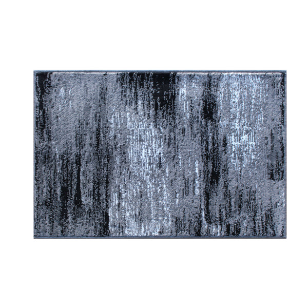 Grey,2' x 3' |#| Abstract Style Accent Area Rug - Gray Scraped Pattern - 2' x 3'