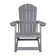 Light Gray |#| Adirondack Poly Resin Rocking Chairs for Indoor/Outdoor Use in White - 2 Pack