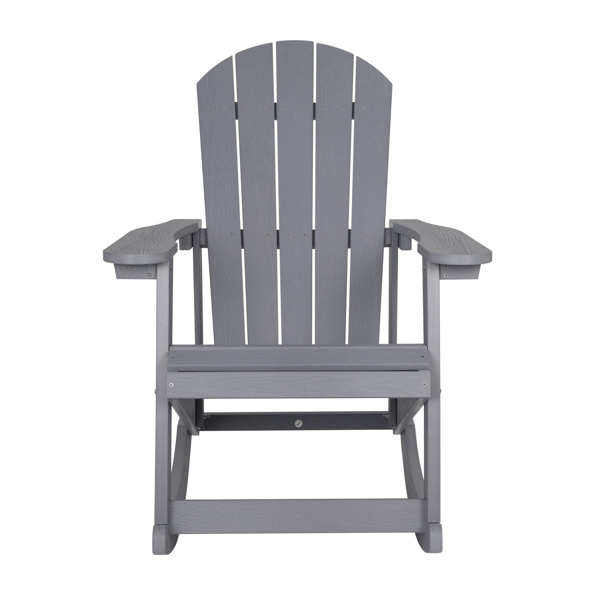 Light Gray |#| Adirondack Poly Resin Rocking Chairs for Indoor/Outdoor Use in White - 2 Pack