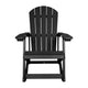 Black |#| Adirondack Poly Resin Rocking Chairs for Indoor/Outdoor Use in Black - 2 Pack