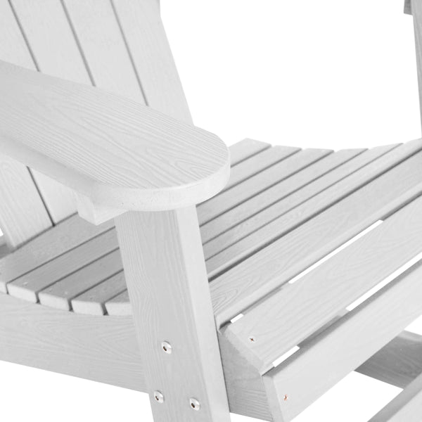 White |#| Adirondack Poly Resin Rocking Chairs for Indoor/Outdoor Use in Navy - 2 Pack