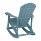 Sea Foam |#| Adirondack Poly Resin Rocking Chairs for Indoor/Outdoor Use in Sea Foam - 2 Pack