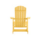 Yellow |#| Adirondack Poly Resin Rocking Chairs for Indoor/Outdoor Use in White - 2 Pack