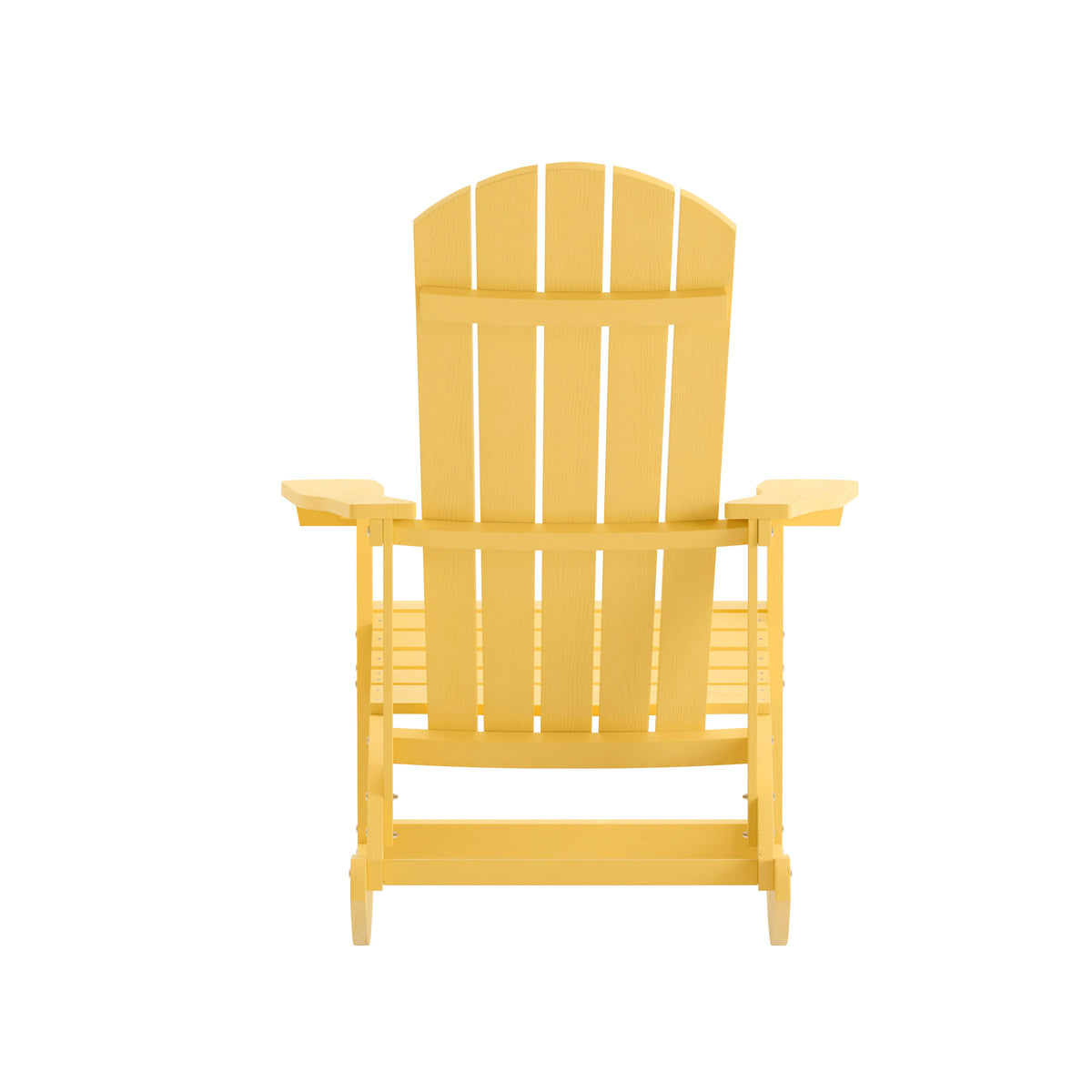 Yellow |#| Adirondack Poly Resin Rocking Chairs for Indoor/Outdoor Use in White - 2 Pack