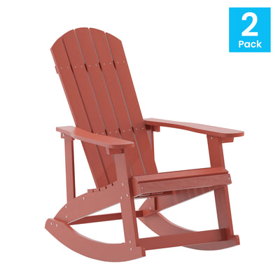 Adirondack Poly Resin Rocking Chairs for Indoor/Outdoor Use - 2 Pack - View 2