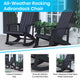 Black |#| Adirondack Style Poly Resin Wood Rocking Chair for Indoor/Outdoor Use - Gray