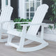 White |#| Adirondack Style Poly Resin Wood Rocking Chair for Indoor/Outdoor Use - White