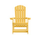Yellow |#| Adirondack Style Poly Resin Wood Rocking Chair for Indoor/Outdoor Use - Black