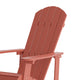 Red |#| Adirondack Style Poly Resin Wood Rocking Chair for Indoor/Outdoor Use - Black