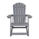 Light Gray |#| Adirondack Style Poly Resin Wood Rocking Chair for Indoor/Outdoor Use - Black