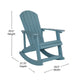 Sea Foam |#| Set of 2 Poly Resin Adirondack Rocking Chairs in Sea Foam & 22inch Round Fire Pit